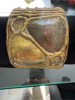 Brass  bracelet original art piece